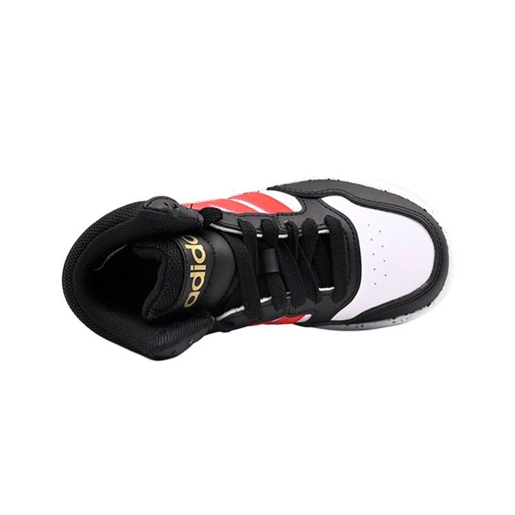 adidas Обручи Mid J Black White Ярко-красные детские кроссовки Cloud-White Core-Black HR0227
