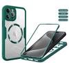 360 Полноэкранная защитная пленка Чехол для iPhone 15 14 13 12 Pro Max 15Plus 14 Plus Magsafe Магнитная прозрачная жесткая задняя крышка