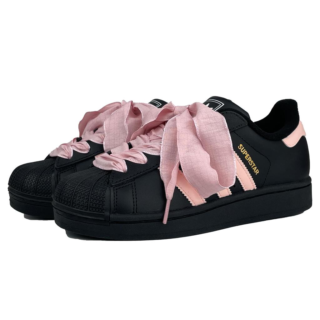Adidas Originals Superstar 2 Sweet Cool Girl Leather Abrasion Resistant Breathable Low top Skateboard Shoes Women's JI0079(Team1090-)