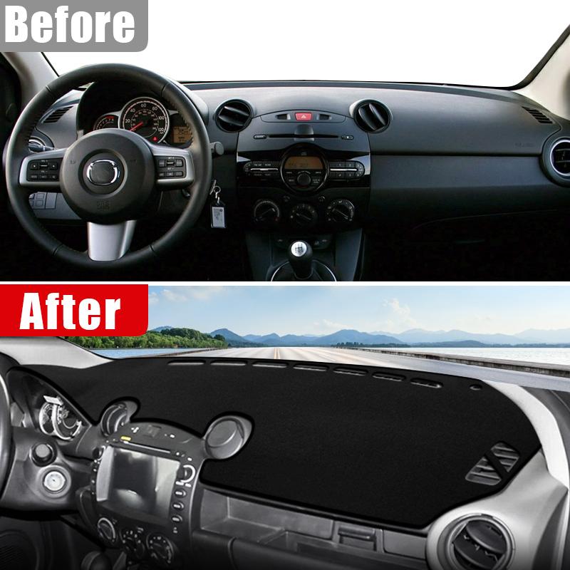 Для Mazda 2 DE Demio 2007 2008 2009 2010 2011 2012 2013 2014 Накладка на приборную панель автомобиля Солнцезащитный коврик Нескользящий коврик Аксессуары для интерьера