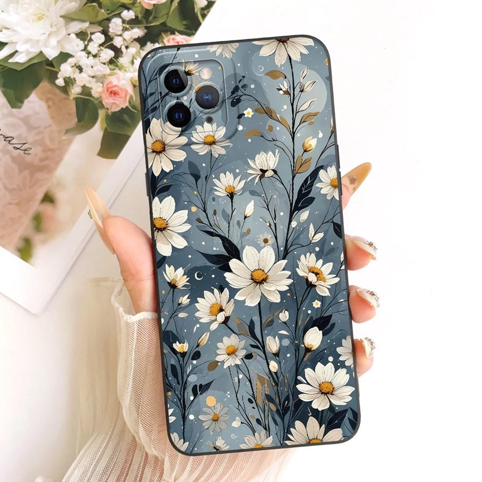 For iPhone 11 Pro Max Cute Cat Flower Cartoon Phone Case For iPhone11 11Pro 11ProMax Shockproof Soft Silicone Covers Bumpers