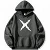 Свитшот с капюшоном и шнурком StreetwearGraphicHoodie Абстрактный X Облако Звезда Принт спереди Повседневный Пуловер с длинным рукавом Для мужчин Женщин