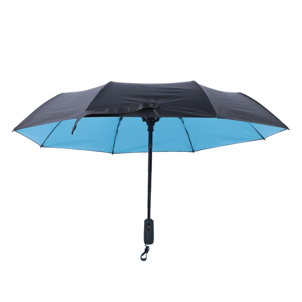 Солнечный зонт с вентилятором 190T виниловая ткань стекловолокно 8 спиц аккумулятор 2600 мАч USB перезаряжаемый складной портативный для путешествий