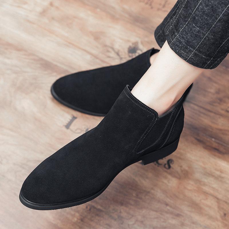 Новые зимние мужские ботинки челси, роскошные дизайнерские деловые мужские формальные ботильоны, ковбойские сапоги ручной работы для отдыха на открытом воздухе, мужские парадные ботинки