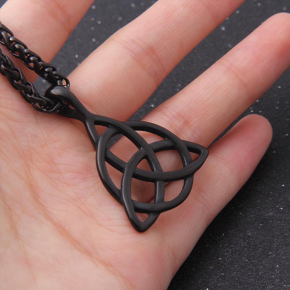 Подвески с кельтским узлом, подвески с тройным узлом викингов для мужчин, повседневные мужские украшения из нержавеющей стали