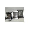 Фоторамка черного цвета, набор из 3 зеркальных рамок