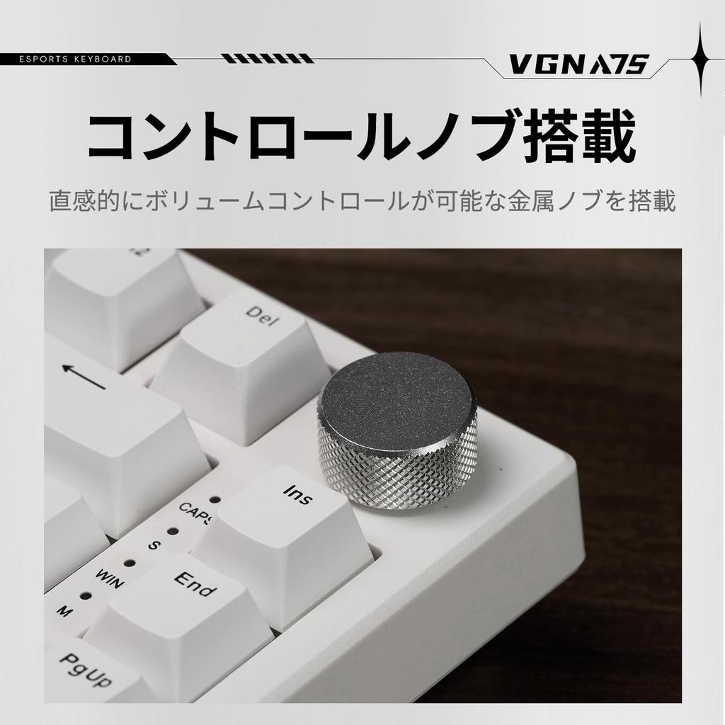 VGN A75 Магнитная Игровая Градиентная Клавиатура с Быстрым Срабатыванием, Английские PBT Кейкапы, Синяя, Совместимая, Точка 0.1мм-4.0мм, Раскладка, 75% Раскладка,