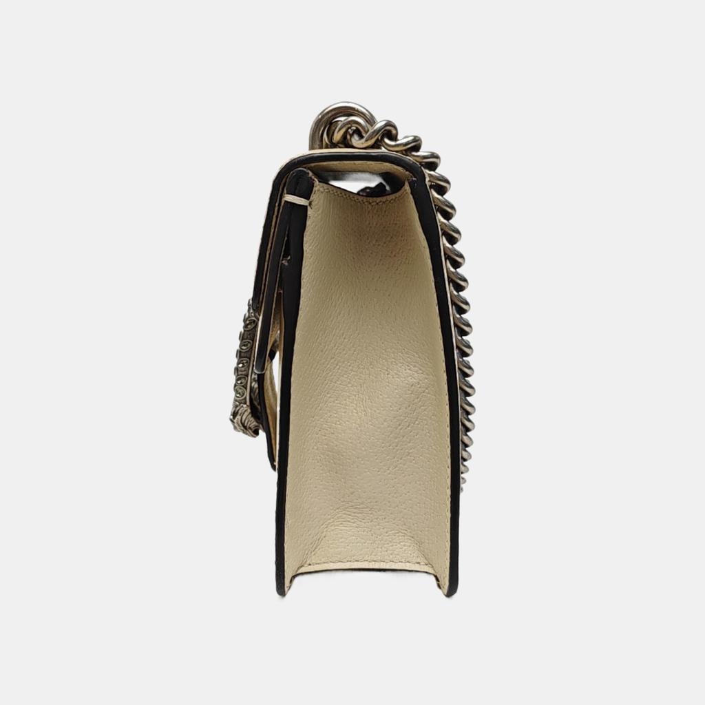 [Pre-Owned] Dionysus Diamond Buckle Double Tiger Head Flap Leather Shoulder Crossbody Bag - Very Good #11VMGIO
