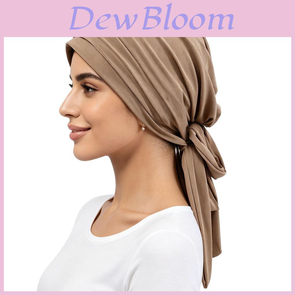 Однотонный полиэстеровый головной платок-шляпа с регулируемой посадкой для повседневных женских летних образов