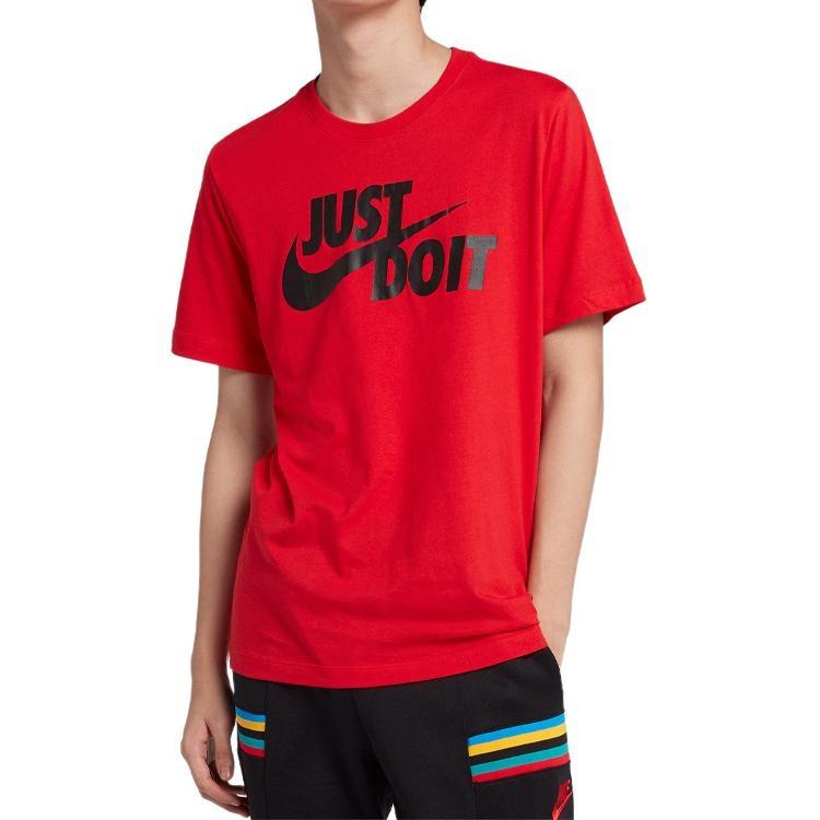 Men's Nike Sportswear JDI Large Logo Short Sleeve Large Red T-Shirt AR5007-657