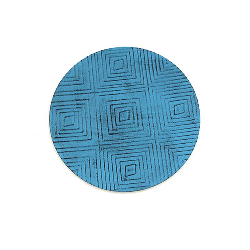 Домашний декор Синий круглый настенный подвесной декор Металлическое настенное украшение Подвесной светильник Металлический диск неправильной формы