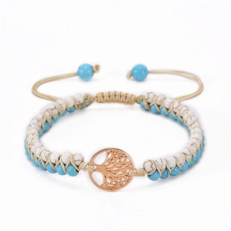 Двухслойные браслеты из натурального камня и яшмы для женщин и мужчин в стиле бохо, йога, макраме, браслет-чакра, лечебный