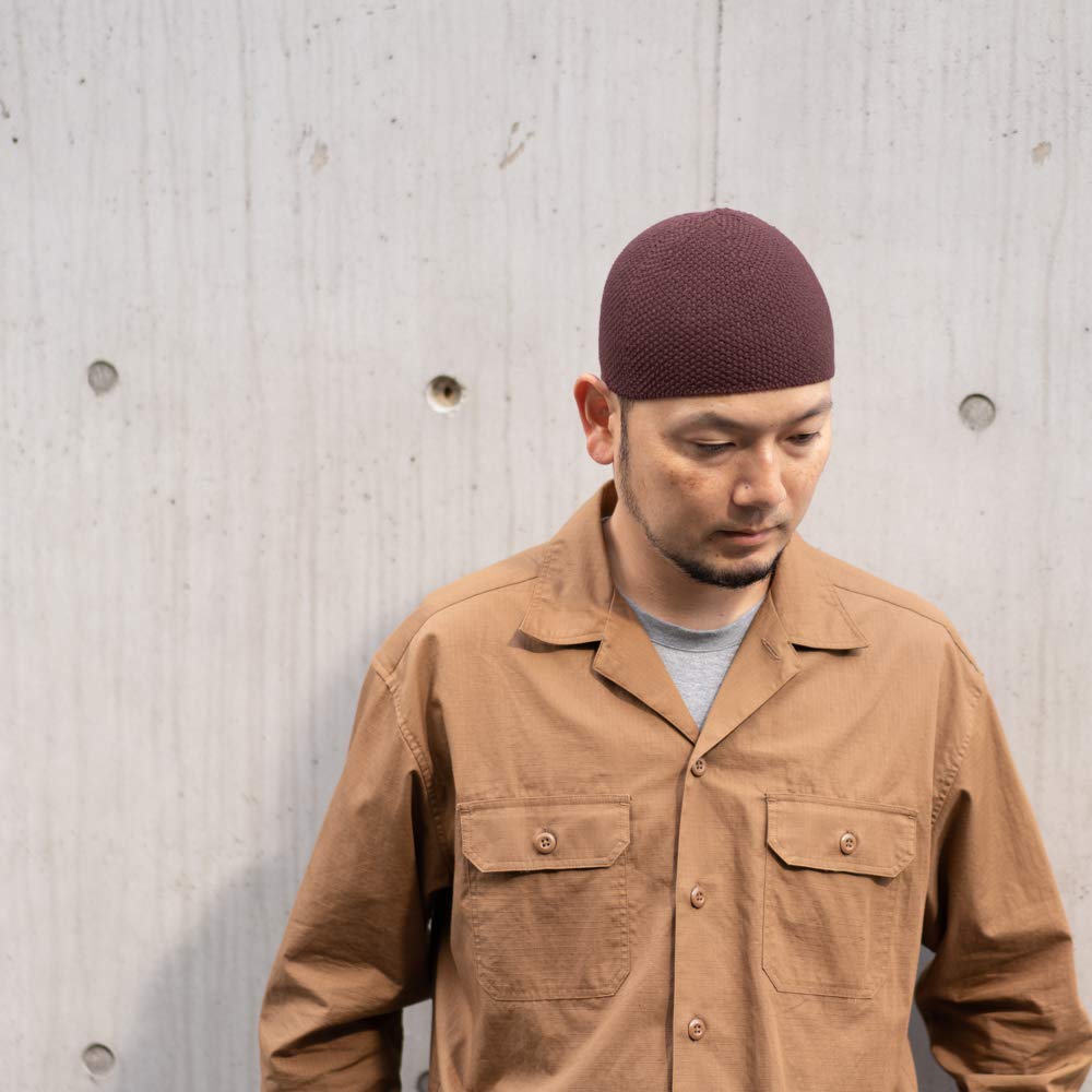 Nakota Премиум Хлопок Бесшовный Исламский Короткий Вязаный Шапка для Больших Размеров Глубокий Сделано по Размеру Коричневый Шапка, Бини, Мужской, В наличии, Непрозрачный, Посадка, 100% Хлопок,
