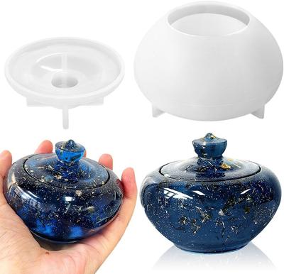 3.3'' Форма для шкатулки и крышки из силикона, Милая форма для хранения для эпоксидной смолы, глины, гипса