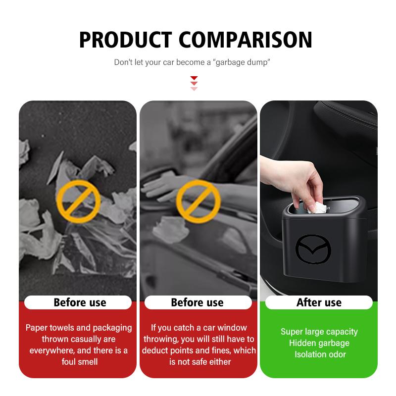 Car Door Push Lid Trash Can ABS Auto Seat Back Storage Bin For Mazda 2 3 5 6 Axela Atenza Speed 6 CX3 CX4 CX5 CX7 CX8 CX9 MS FF9