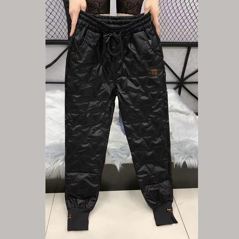 Женские зимние брюки гаремы с высокой талией - Утягивающие, Повседневные, Теплые, Свободного кроя