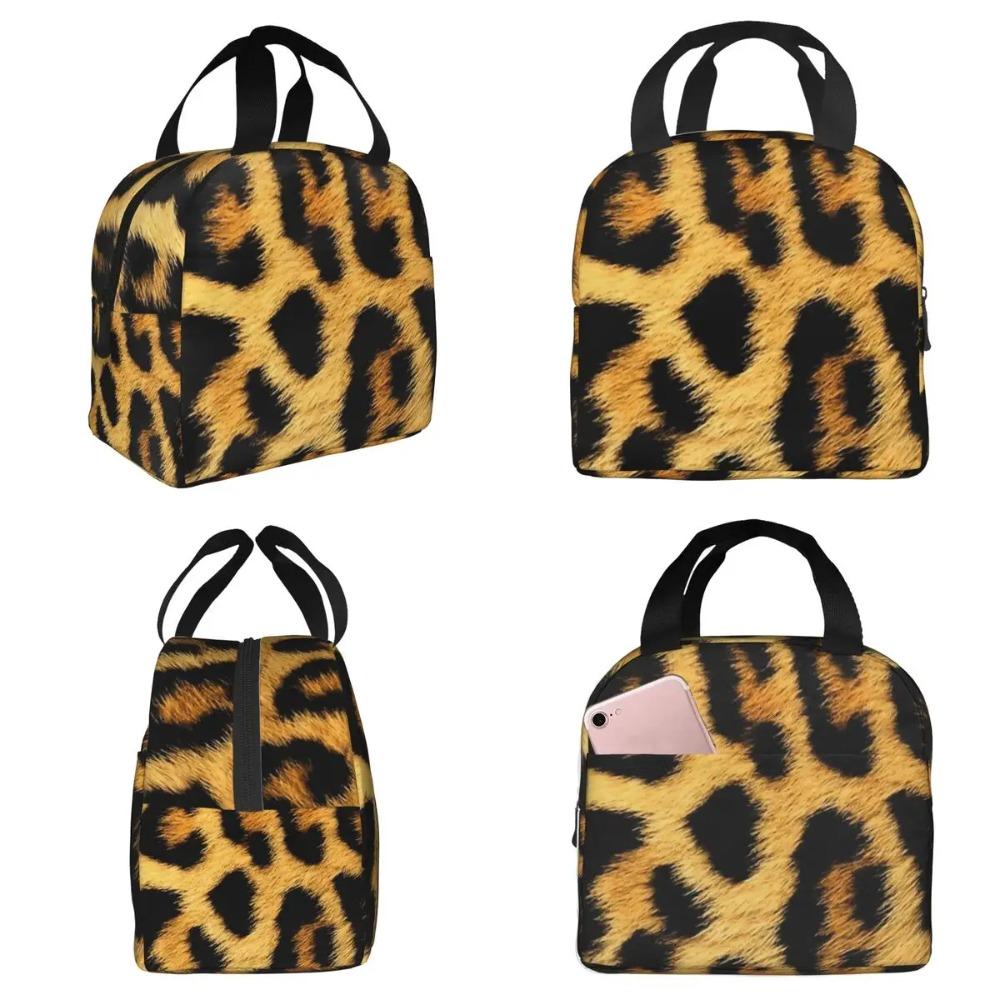 Leopard Print Insulated Lunch Bag for Kids School Cooler Thermal Food Box Tote Portable Lunch Boxes Container