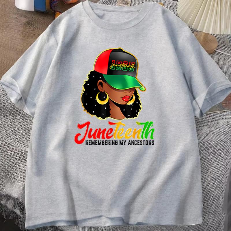 Juneteenth O-neck T Shirt for Women Men Short Sleeve T-shirt Tops Feedom 1865 Juneteenth Tees Gifts Summer Clothing