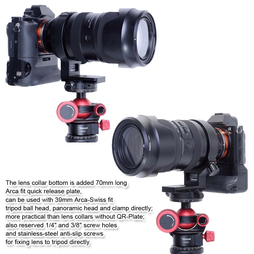 Tripod Mount Lens Support Lens Bracket Tripod Tripod Mount Compatible with Tamron Di III VXD with Quick Release Plate At the Bottom with Screw