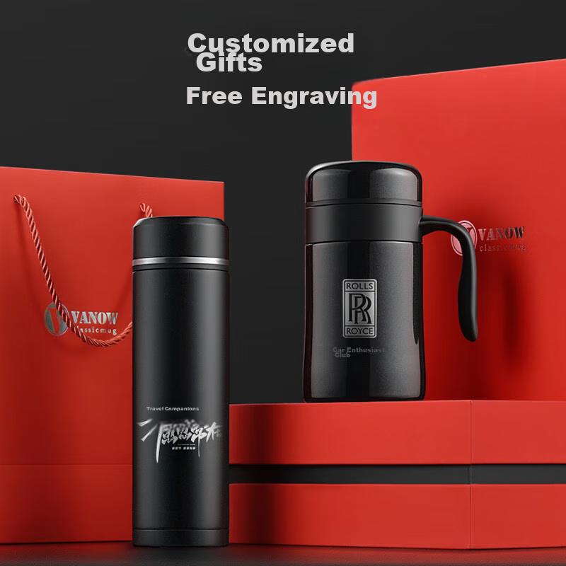 Vanow Kids Smart Insulated Mug for Men And Women with Tea Infuser, High-End Gift Box, Birthday Present, Customizable Tea Cup