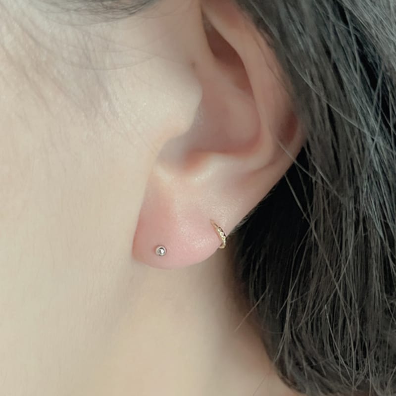 BettyU пирсинг-шарик из белого золота 14 карат