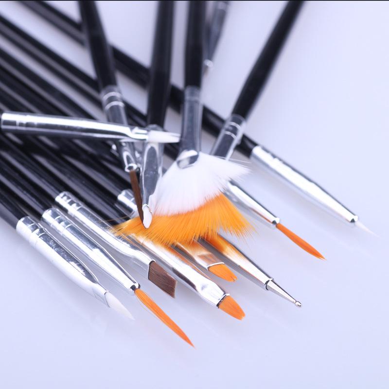 15 шт. ногтей гель дизайн перо живопись польский кисть расставить точки набор инструментов для рисования