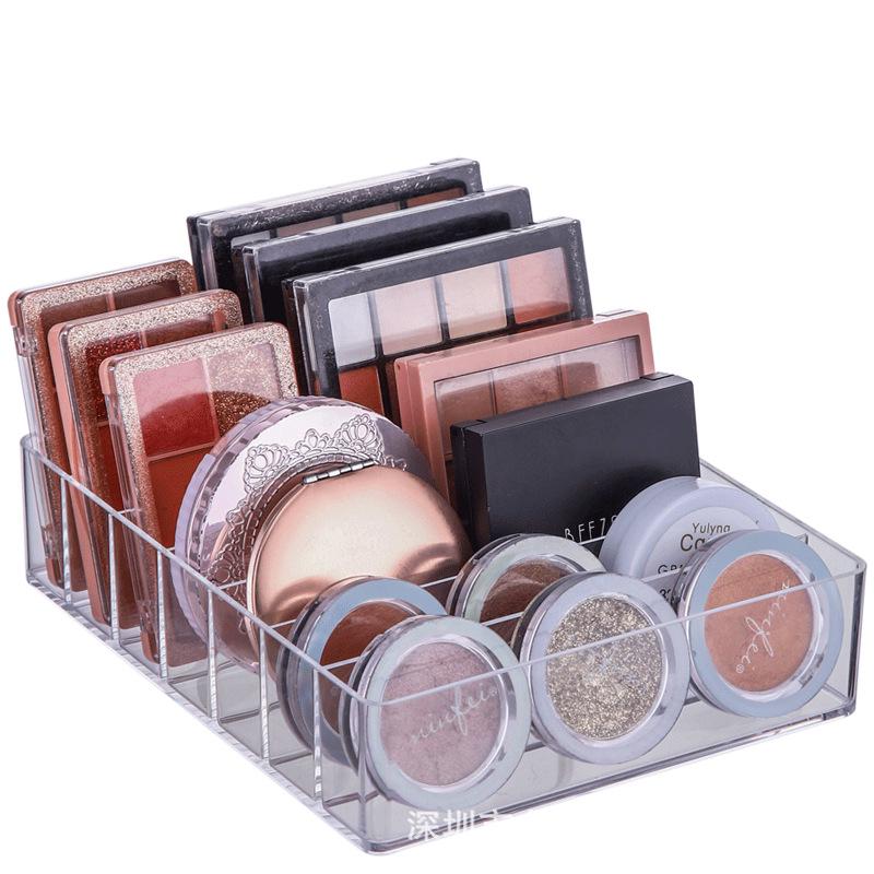 Clear Makeup Organizer: Eyeshadow Palette, Powder, Blush, Lipstick Storage Box & Vanity Drawer Dividers