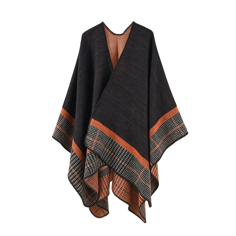 Womens Striped Plaid Acrylic Warm Shawl Scarf Winter Travel Office Sun Protection