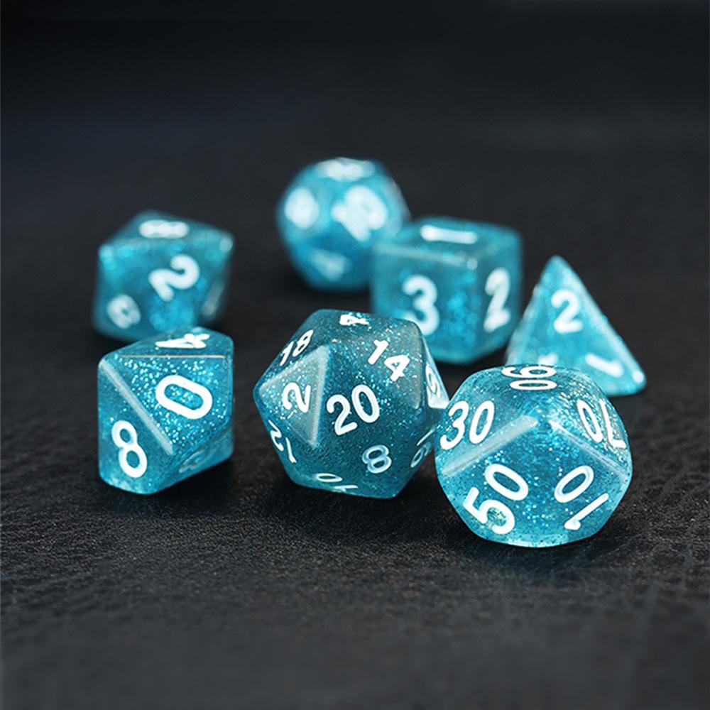 7 шт./лот, многогранные игральные кости из смолы D&D D4 D6 D8 D10 D% D12 D20, многогранные игральные кости TRPG, настольные игры