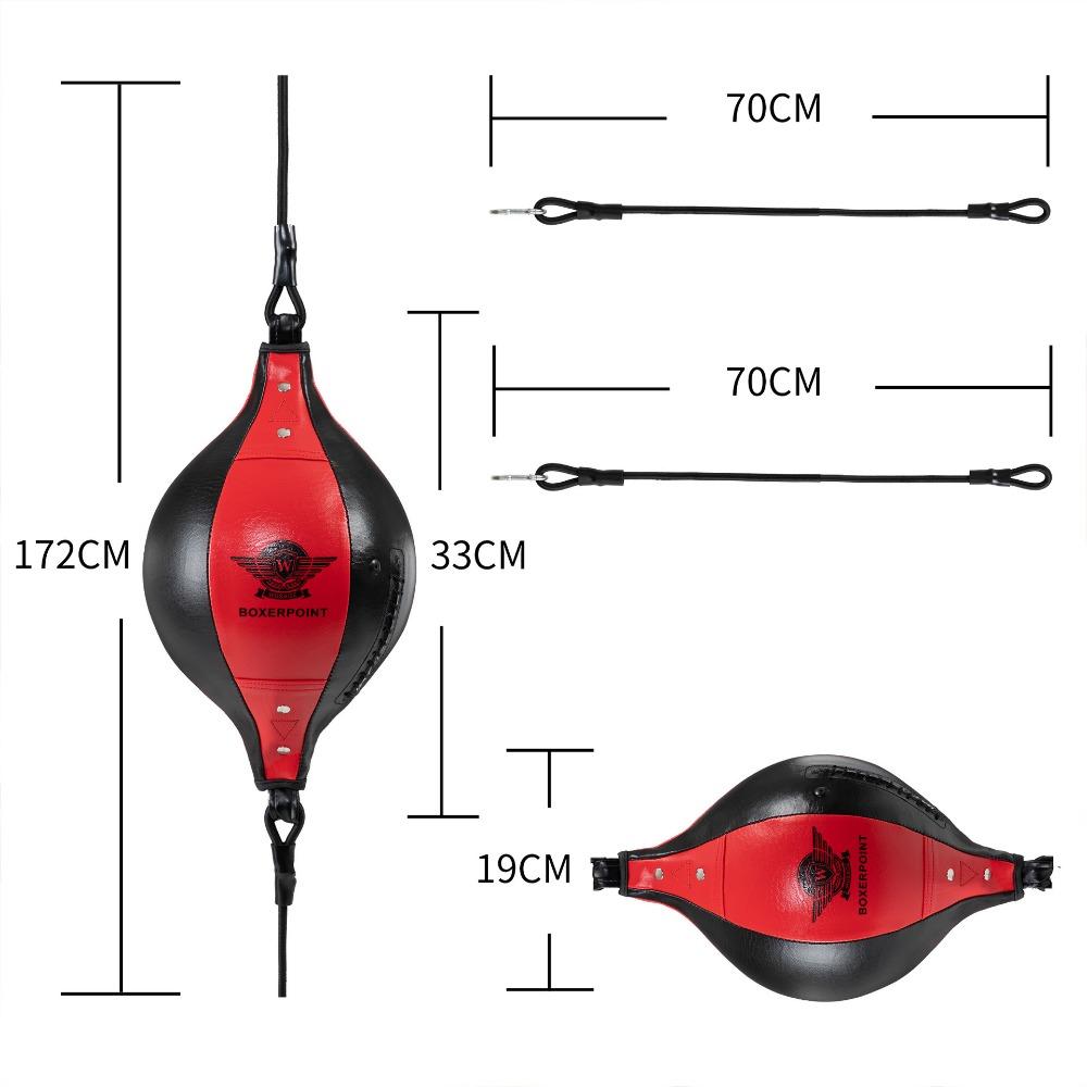 Hanging Boxing Speed Ball with Elastic Ropes Double End Punching Bag Pear Shaped Reflex Ball for Home Training Dodge Practice
