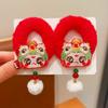 Chinese Style New Year Hair Rope Red Horsetail Holder Jubilant Headwear  Hanfu Headwear