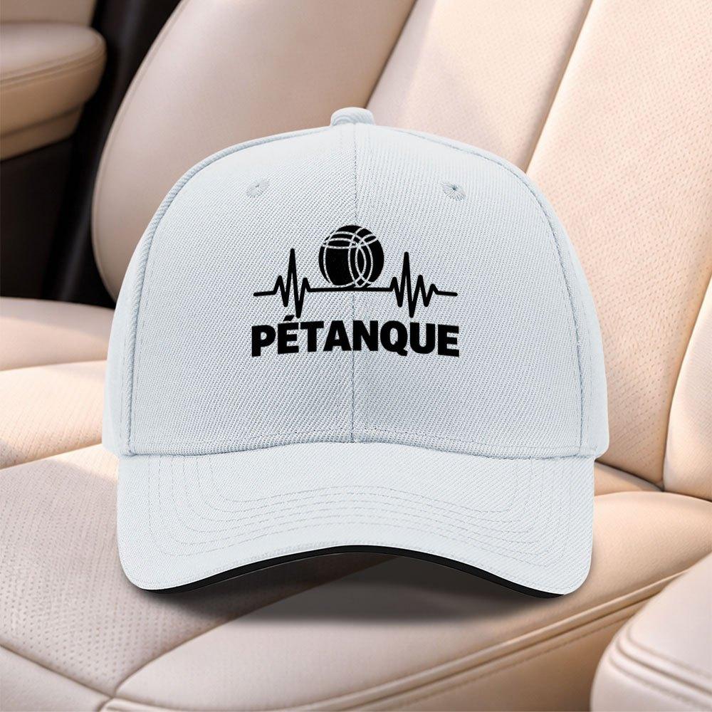 French Boules Heartbeat Baseball Cap Adjustable Duckbill Hat For Men Women Travel Sports Fishing Gift