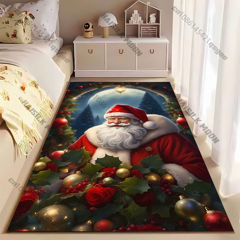 Christmas joy and festive spirit carpet Yoga living room room decor children's crawling mat doormat area rug games mat