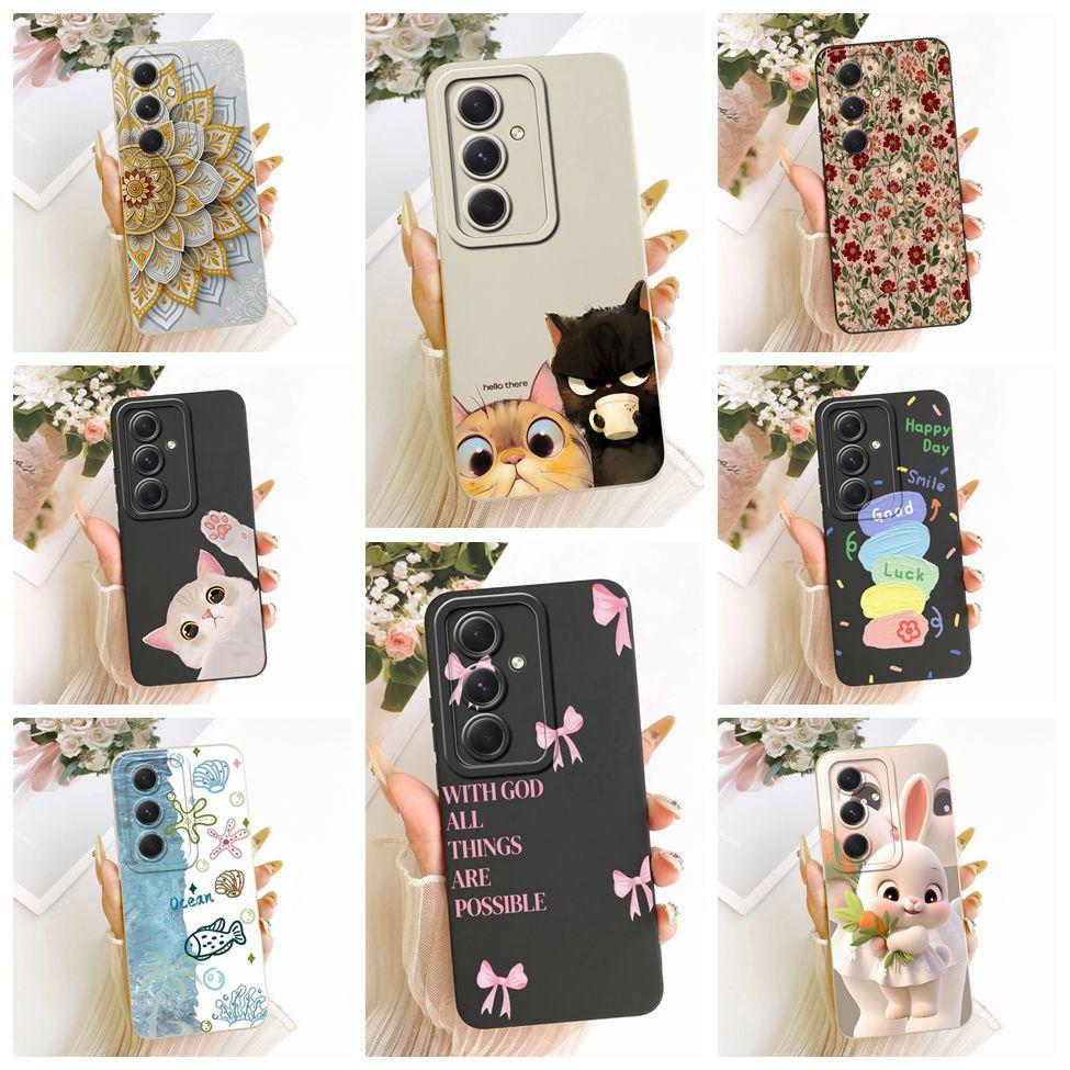 Чехол для Samsung A55 5G A556V A556B A556E A5560 Корпус для Samsung Galaxy A55 5G Обложка Силиконовый Модный Мультяшный Забавный Расписной