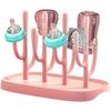 Store88 Baby Bottle Rack, Bottle Stand, Drying and Draining Rack, Bottle Storage Rack, Baby Supplies, Baby Gift (Pink)