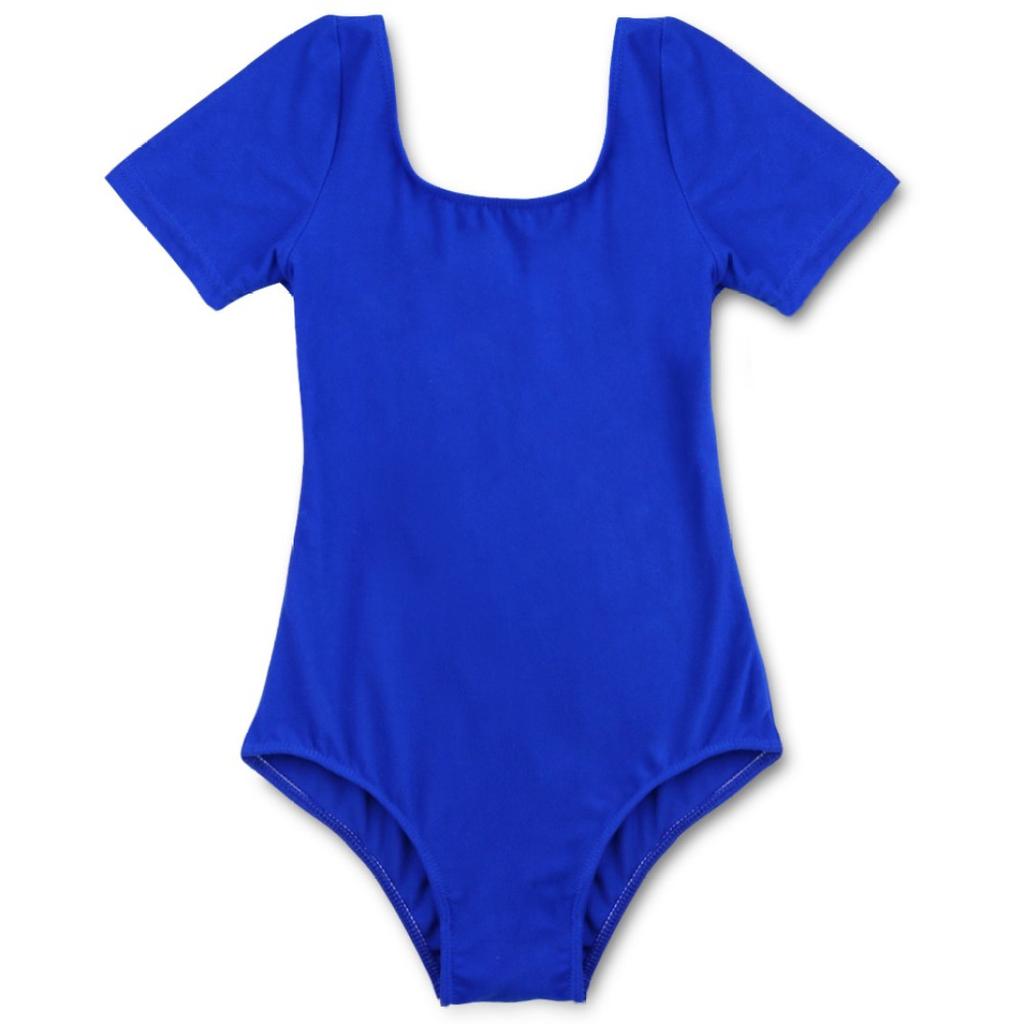 Балетный купальник с короткими рукавами для девочек, гимнастический трико, детский боди, комбинезон, танцевальный трико для балерины