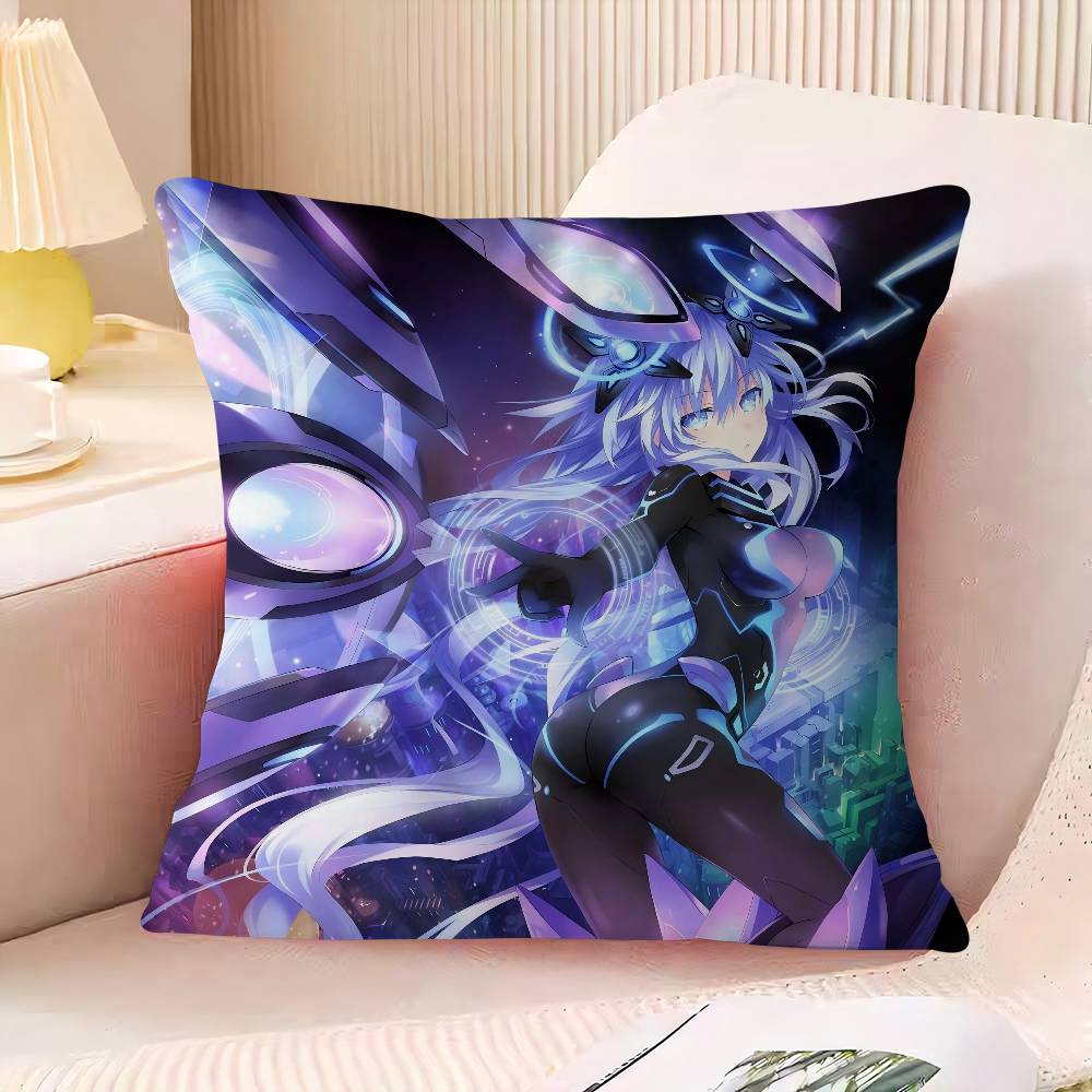 H-Hyperdimension N-Neptunia Office Cushion Pillowcase Car Cushion Cover45X45CM Lumbar Pillowcase Sofa Pillowcover