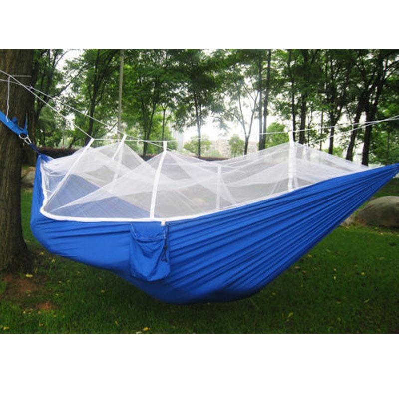 Spacious Double Person Hanging Hammock Bed With Anti-mosquito Net For Camping