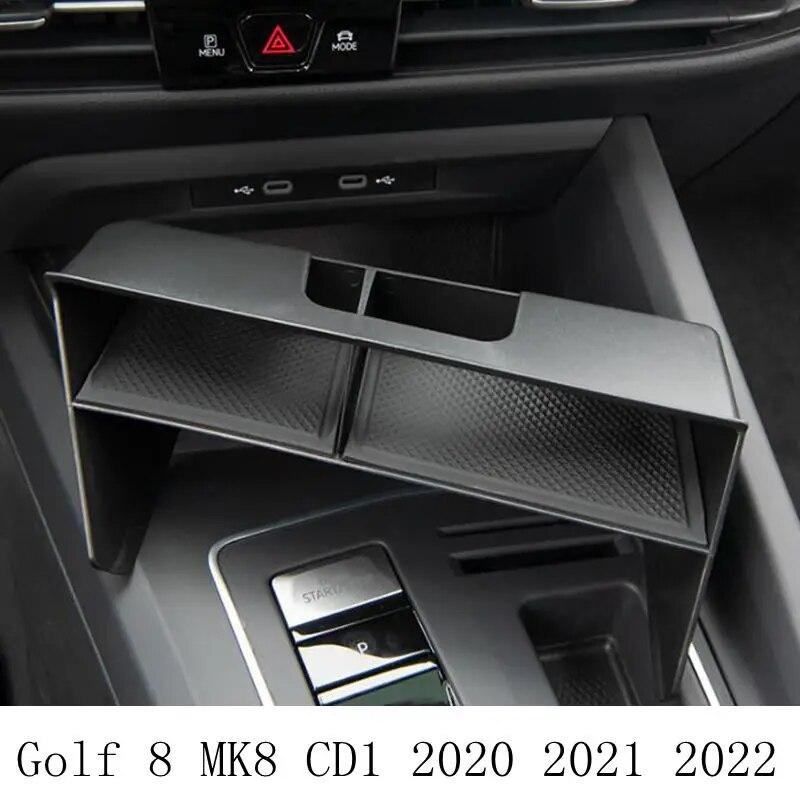 Для VW Volkswagen Golf 8 MK8 CD1 2020 2021 2022 Golf8 Центральный подлокотник автомобиля, ящик для хранения, центральная консоль, флокированный органайзер, держатель