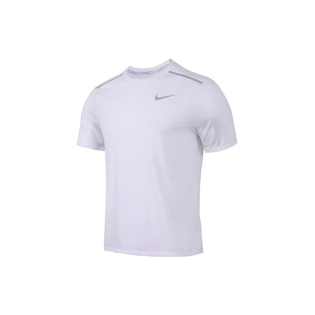 Nike Футболки Мужские Белые С Круглым Вырезом Умеренный Прямой Крой 892814-100