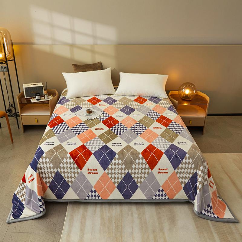 1 шт. Удобное одеяло с принтом, мягкое, уютное, можно стирать в стиральной машине, бархатное, плюшевое, всесезонное, многоцелевое, ворсовое одеяло для офиса и дивана(Без наволочек)