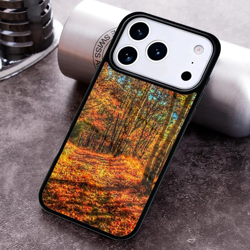 Осенний Арт Чехол для Телефона iPhone 17 16 15 Pro Max Air 14 13 12 11 Plus Ударопрочный Чехол