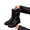 Short Boots, Women's Pile Boots, New Autumn and Winter Retro Round Toe Versatile Motorcycle Boots, Martin Boots