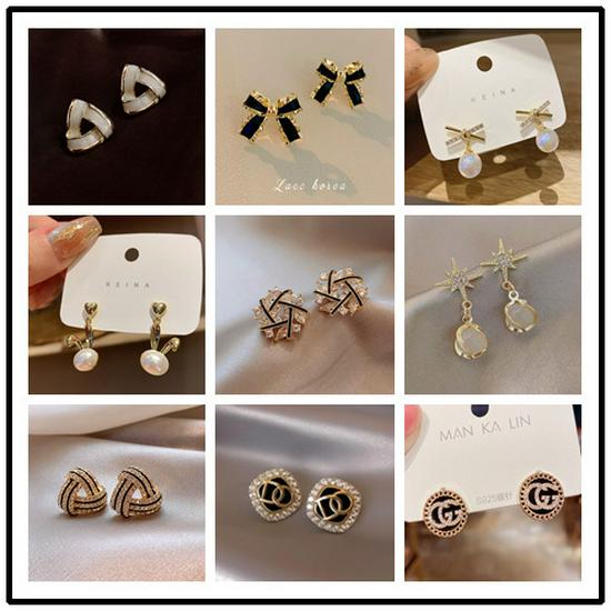 Длинные серьги-бантики из серебряных игл S925 с кошачьим глазом и жемчугом - Ретро и универсальный стиль для женщин