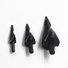3-piece Set of High-speed Steel Nitrided Black Spiral Fluted Triangular Shank Titanium-plated Step Drills Metric Pagoda Drills