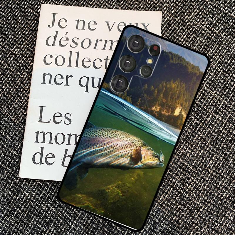 Чехол для рыбалки на форель для Samsung Galaxy S25 Ultra S20 S21 S22 S23 S24 Ultra S9 S10 Plus S24 FE Задняя крышка