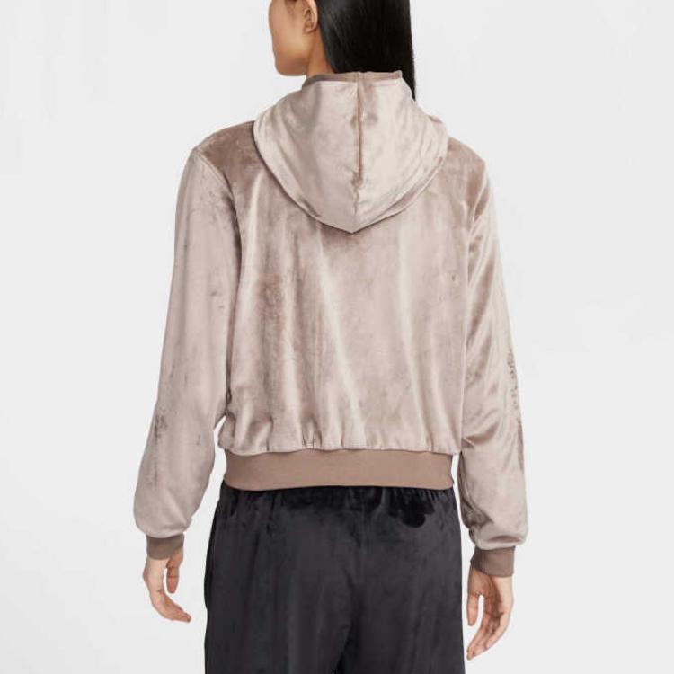 Nike Повседневная Спортивная Простая Куртка с Капюшоном и Длинными Рукавами Женские Куртки Темно-Хаки HJ0958233