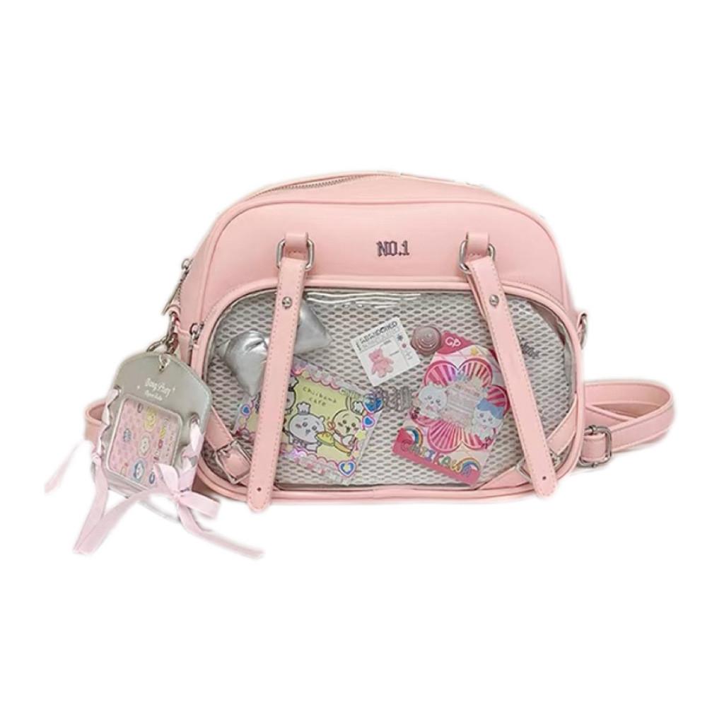 Pu Cartoon Chiikawa Doubles Shoulder Bags Girls Clear Backpack Multi Colors