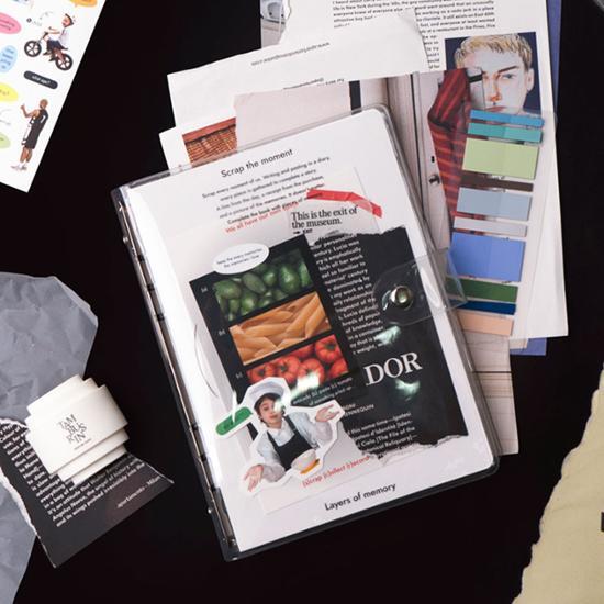 Luca Lab Scrap the Moment Пакет ежедневников постоянного года A5 с 6 отверстиями - популярная фраза в Корее.