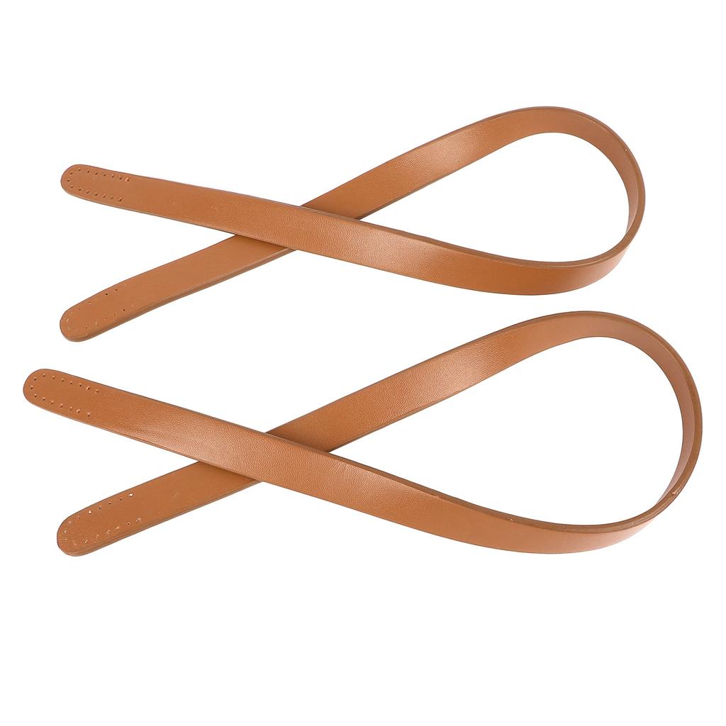 2Pcs Leather Bag Handles 25.6in Long 0.7in Wide Synthetic Leather Pure Color Handbag Strap for Repair Replacement